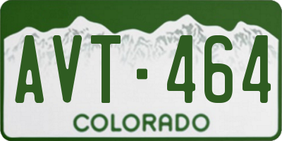 CO license plate AVT464