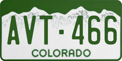 CO license plate AVT466