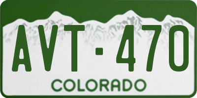 CO license plate AVT470