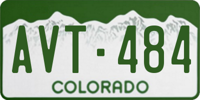 CO license plate AVT484