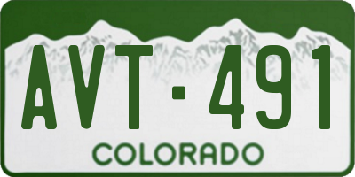 CO license plate AVT491