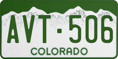 CO license plate AVT506