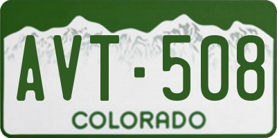 CO license plate AVT508