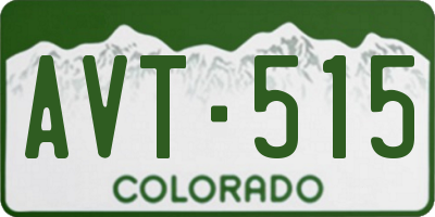 CO license plate AVT515