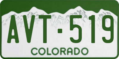 CO license plate AVT519