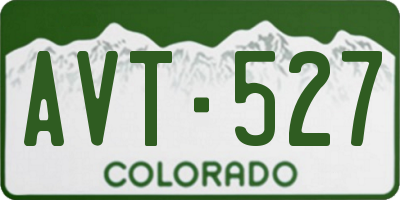 CO license plate AVT527