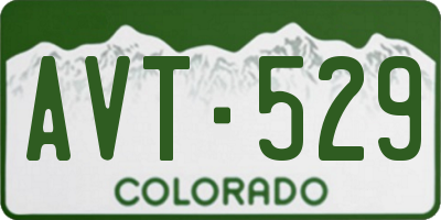CO license plate AVT529