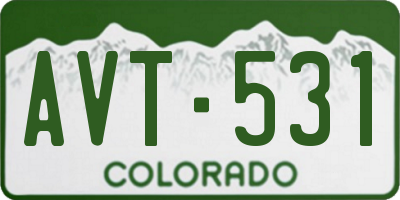 CO license plate AVT531