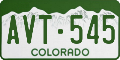 CO license plate AVT545