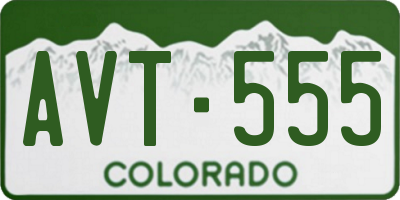 CO license plate AVT555