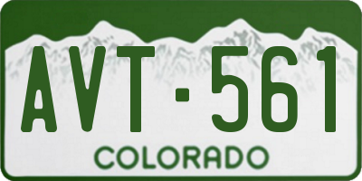 CO license plate AVT561