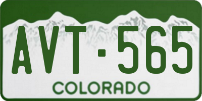 CO license plate AVT565