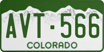 CO license plate AVT566