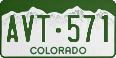 CO license plate AVT571