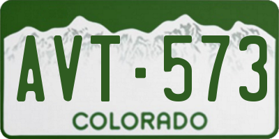 CO license plate AVT573