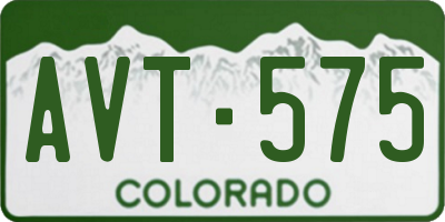 CO license plate AVT575