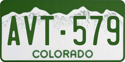 CO license plate AVT579