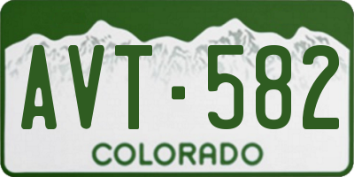 CO license plate AVT582
