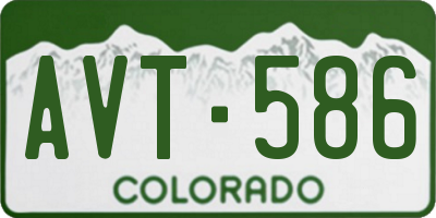 CO license plate AVT586