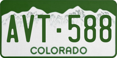 CO license plate AVT588