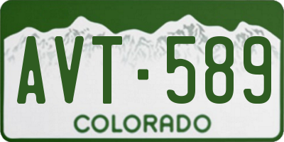 CO license plate AVT589