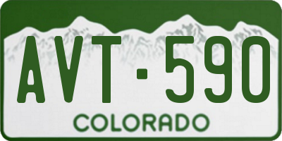 CO license plate AVT590