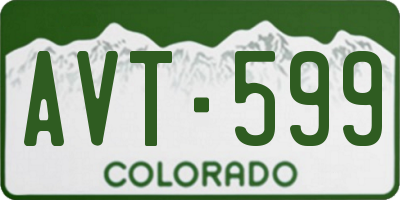 CO license plate AVT599