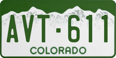 CO license plate AVT611