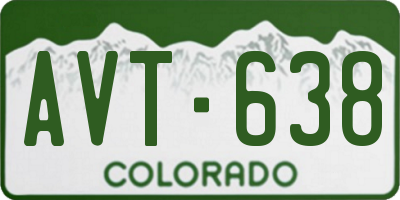 CO license plate AVT638