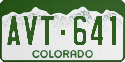 CO license plate AVT641