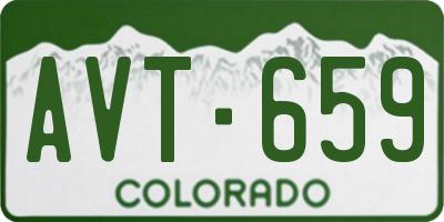 CO license plate AVT659