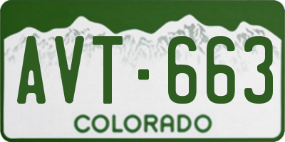 CO license plate AVT663