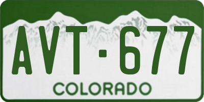 CO license plate AVT677