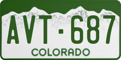 CO license plate AVT687