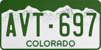 CO license plate AVT697