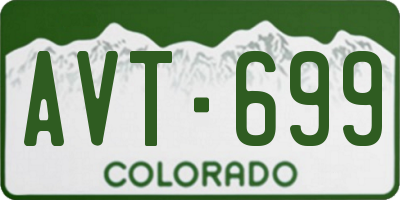 CO license plate AVT699