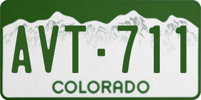 CO license plate AVT711