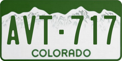 CO license plate AVT717