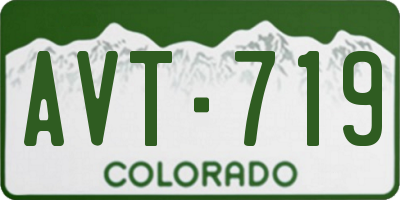 CO license plate AVT719