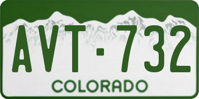 CO license plate AVT732