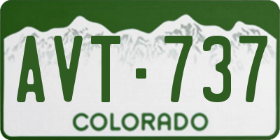 CO license plate AVT737