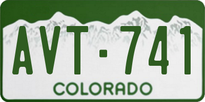 CO license plate AVT741