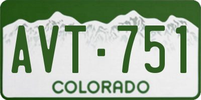 CO license plate AVT751