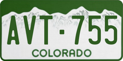CO license plate AVT755