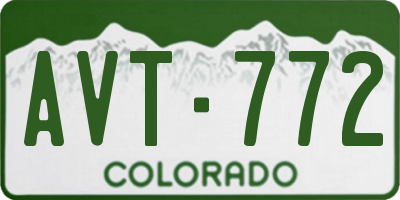 CO license plate AVT772