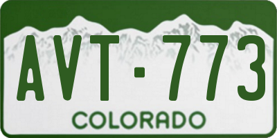 CO license plate AVT773