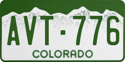 CO license plate AVT776