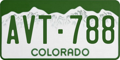 CO license plate AVT788