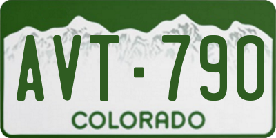 CO license plate AVT790