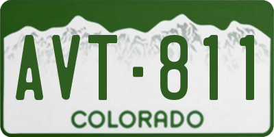 CO license plate AVT811